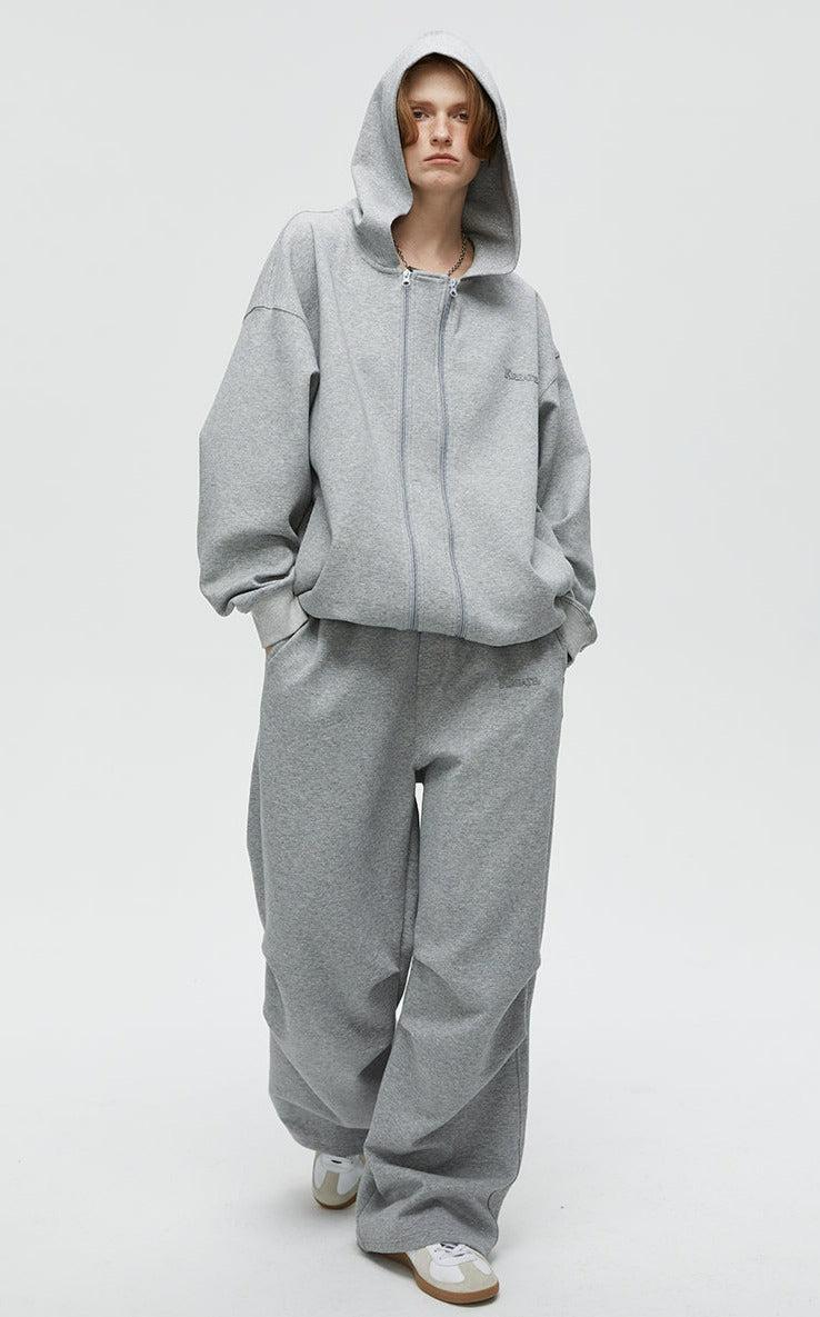 Basic Logo Air Layer Sweatpants Korean Street Fashion Pants By Kreate Shop Online at OH Vault