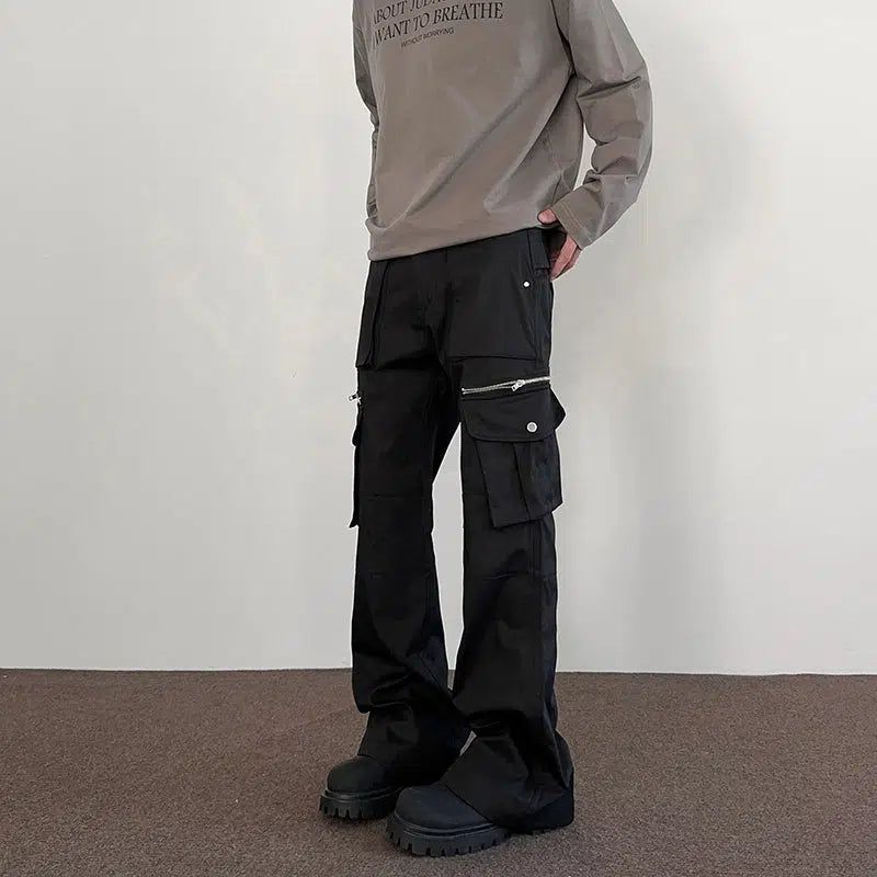 Versatile Detailed Cargo Pants Korean Street Fashion Pants By A PUEE Shop Online at OH Vault