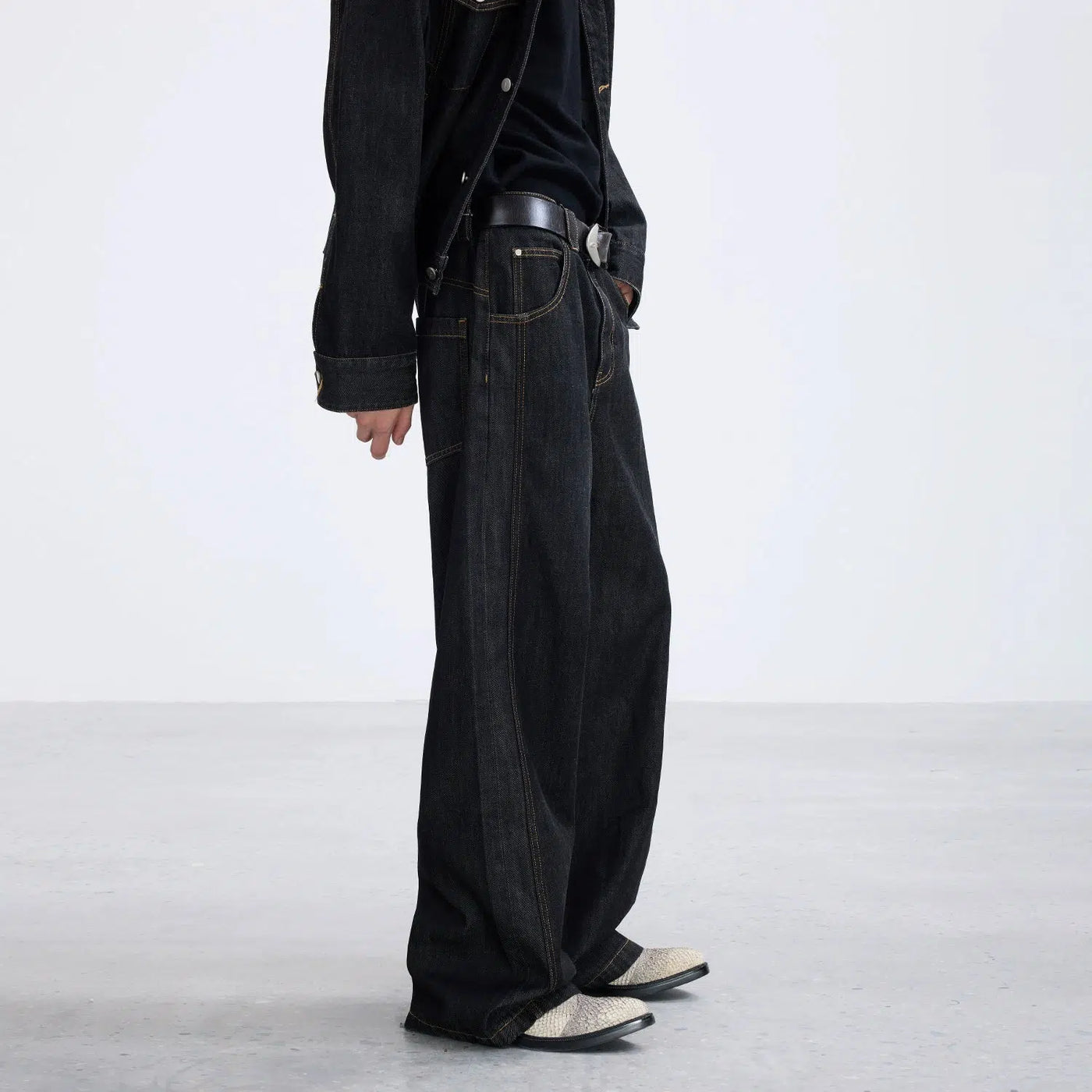 Roomy Fit Bootcut Jeans Korean Street Fashion Jeans By Terra Incognita Shop Online at OH Vault