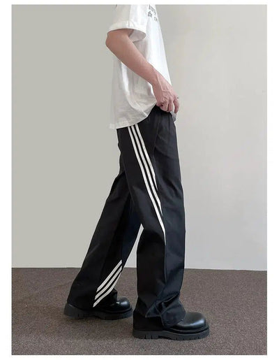 Athletic Striped Pants Korean Street Fashion Pants By A PUEE Shop Online at OH Vault