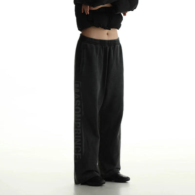 Side Logo Stamp Sweatpants Korean Street Fashion Pants By Mason Prince Shop Online at OH Vault