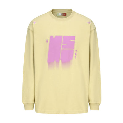 Logo Smudge Long Sleeve T-Shirt Korean Street Fashion T-Shirt By New Start Shop Online at OH Vault