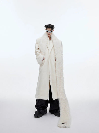 Heavyweight Furry Overcoat Korean Street Fashion Long Coat By Argue Culture Shop Online at OH Vault