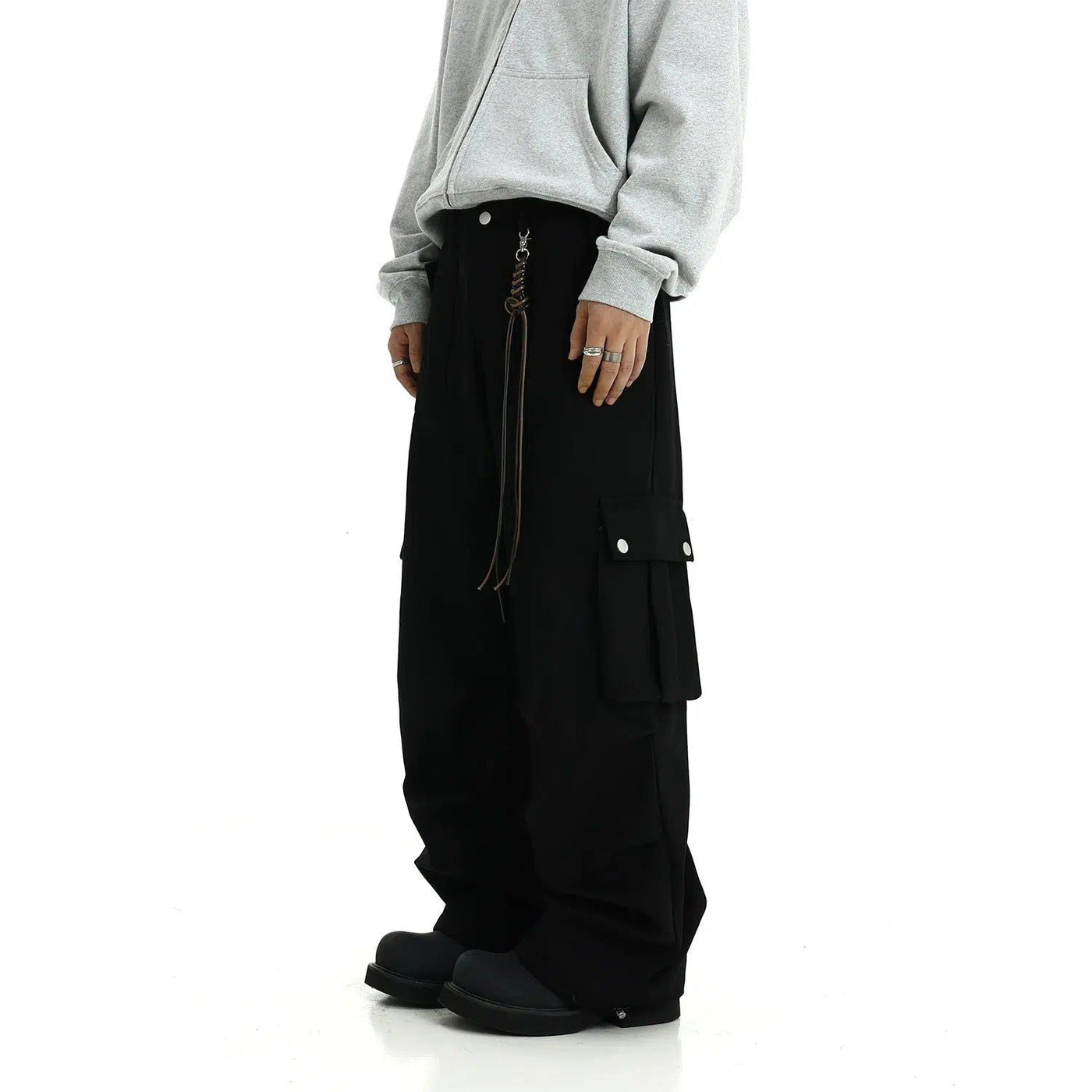 Oversized Side Pocket Cargo Pants Korean Street Fashion Pants By MEBXX Shop Online at OH Vault