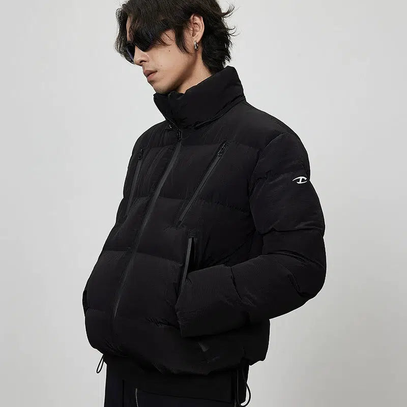 Multi-Zip Hooded Puffer Jacket Korean Street Fashion Jacket By CATSSTAC Shop Online at OH Vault