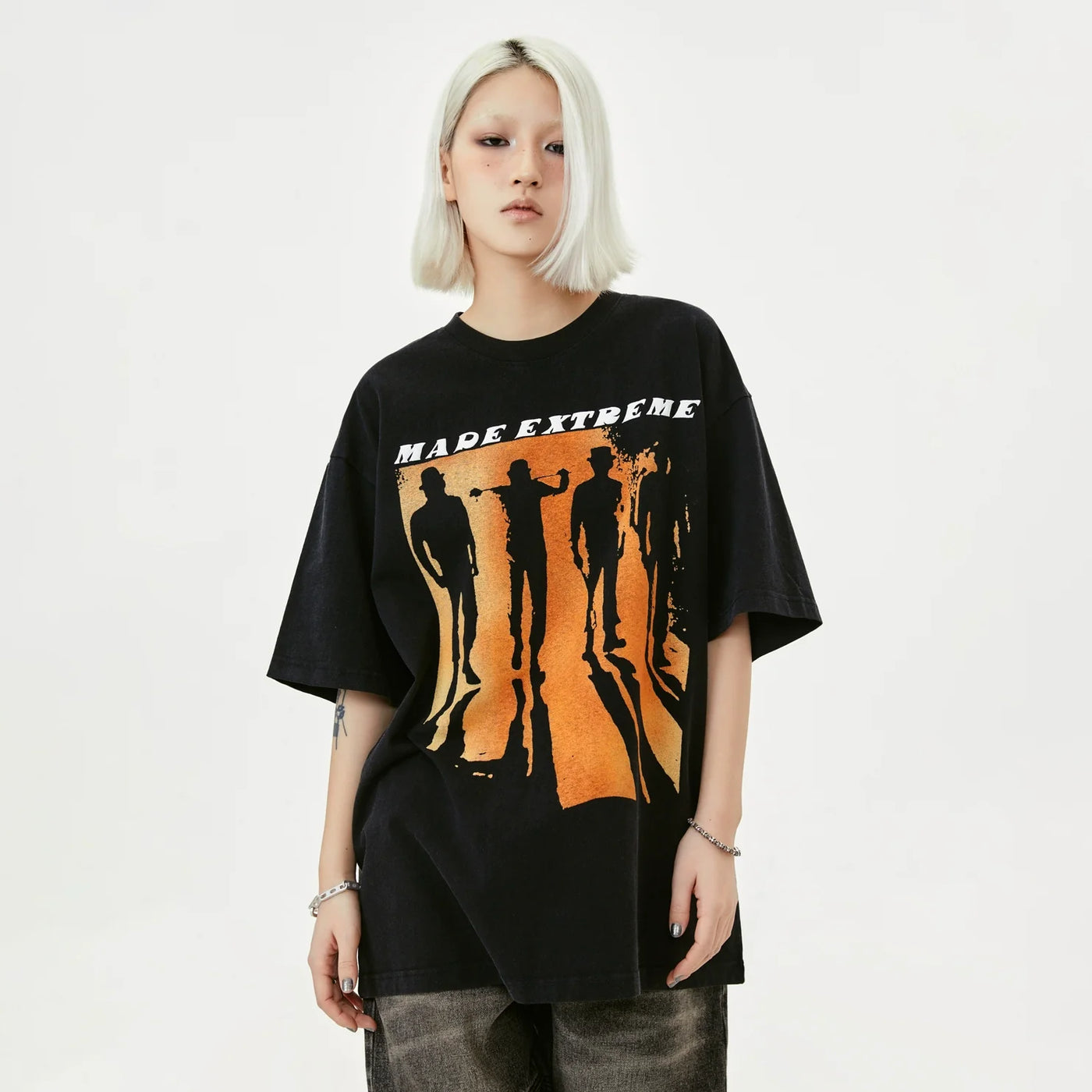 Vintage Band Graphic T-Shirt Korean Street Fashion T-Shirt By Made Extreme Shop Online at OH Vault