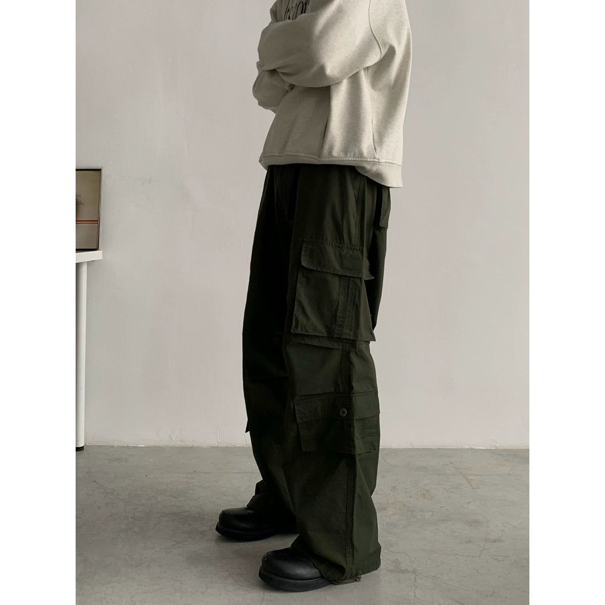 Multi-Pocket Flap Cargo Pants Korean Street Fashion Pants By In Knots Shop Online at OH Vault