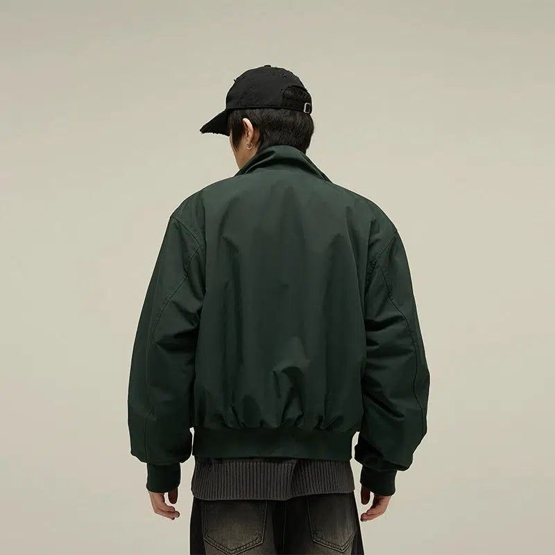 Slant Pocket Wash Reversible Jacket Korean Street Fashion Jacket By 77Flight Shop Online at OH Vault