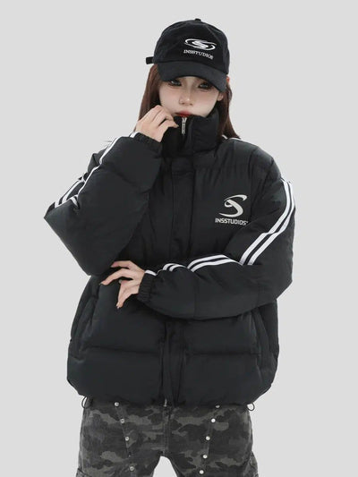 High Collar Puffer Jacket Korean Street Fashion Jacket By INS Korea Shop Online at OH Vault