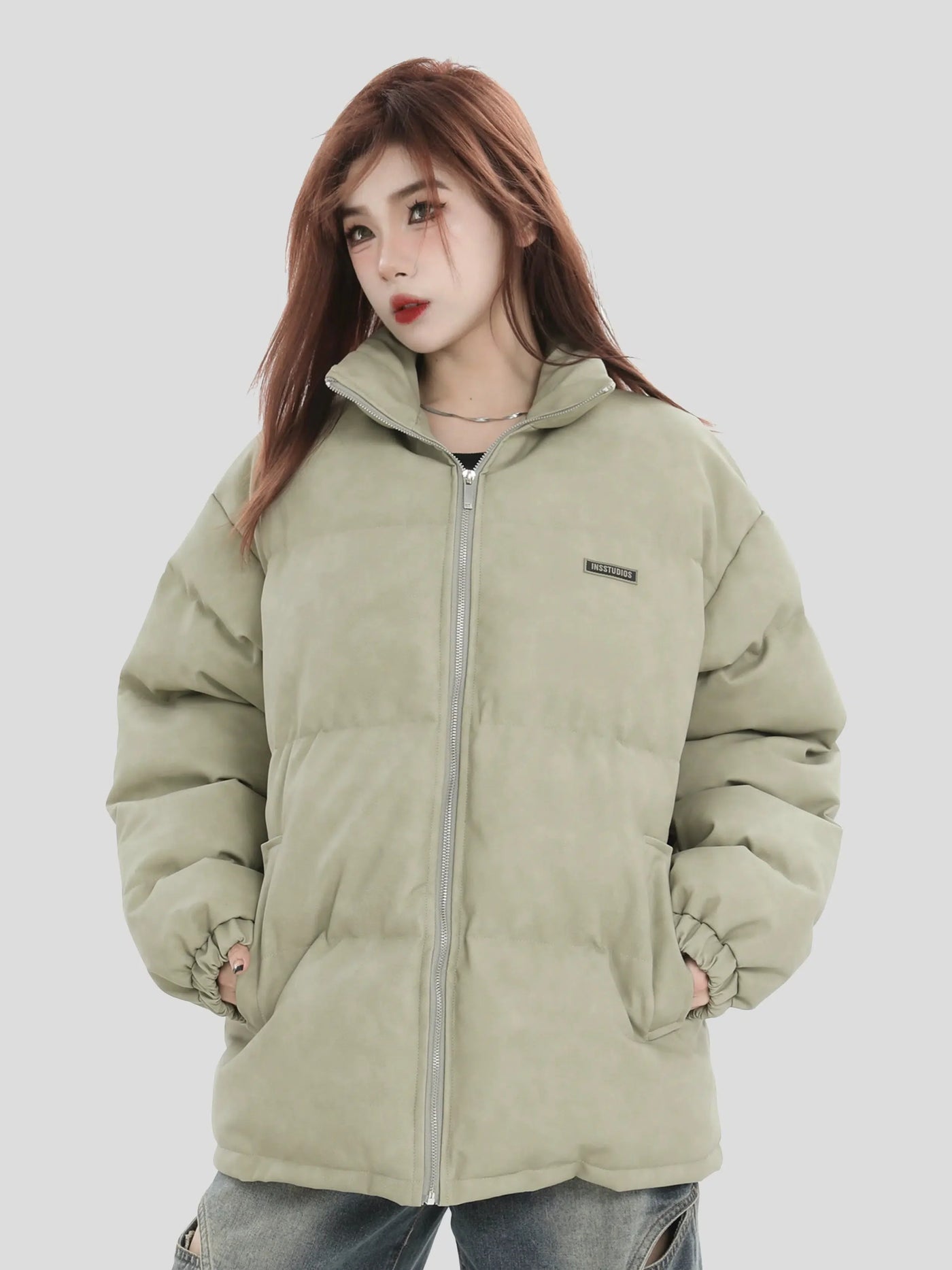 Classic Zippered Comfty Jacket Korean Street Fashion Jacket By INS Korea Shop Online at OH Vault