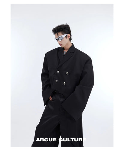 Loose Fit Lapel Blazer Korean Street Fashion Blazer By Argue Culture Shop Online at OH Vault