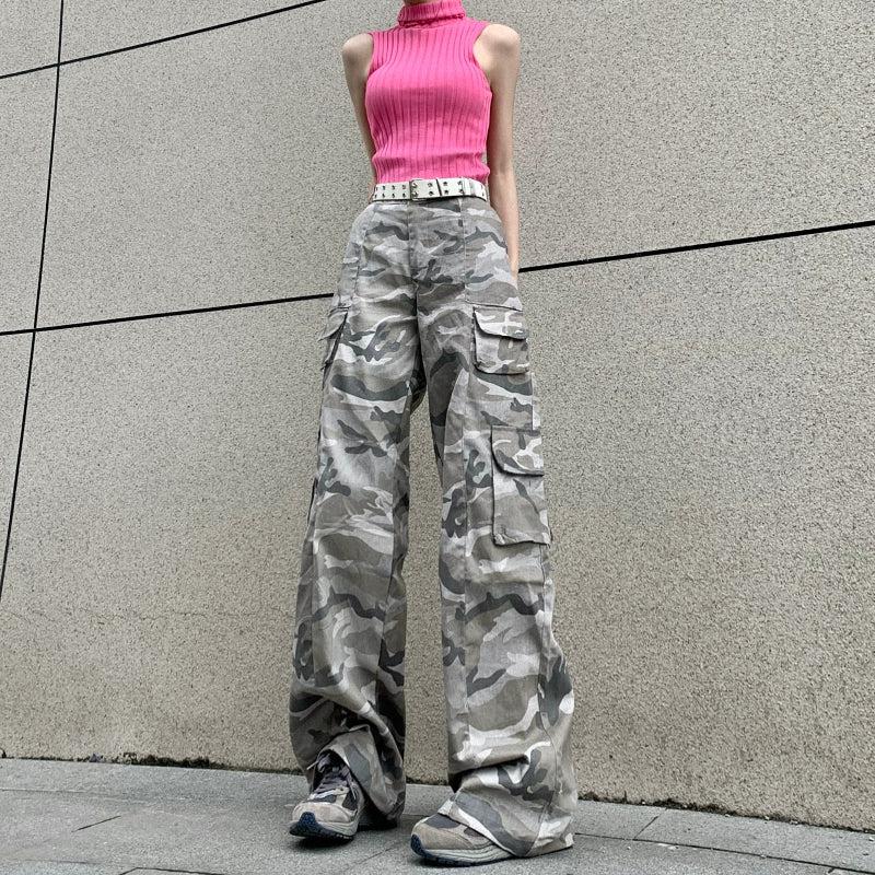 Camouflage Pattern Cargo Pants Korean Street Fashion Pants By Made Extreme Shop Online at OH Vault