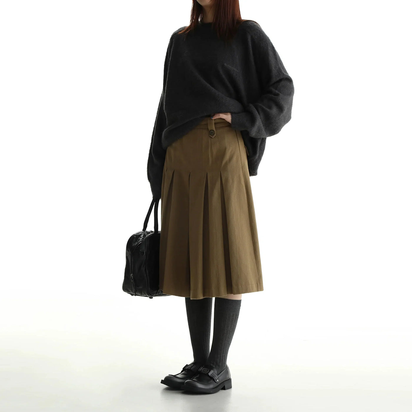 Pleated High Waisted Skirt Korean Street Fashion Skirt By Mason Prince Shop Online at OH Vault