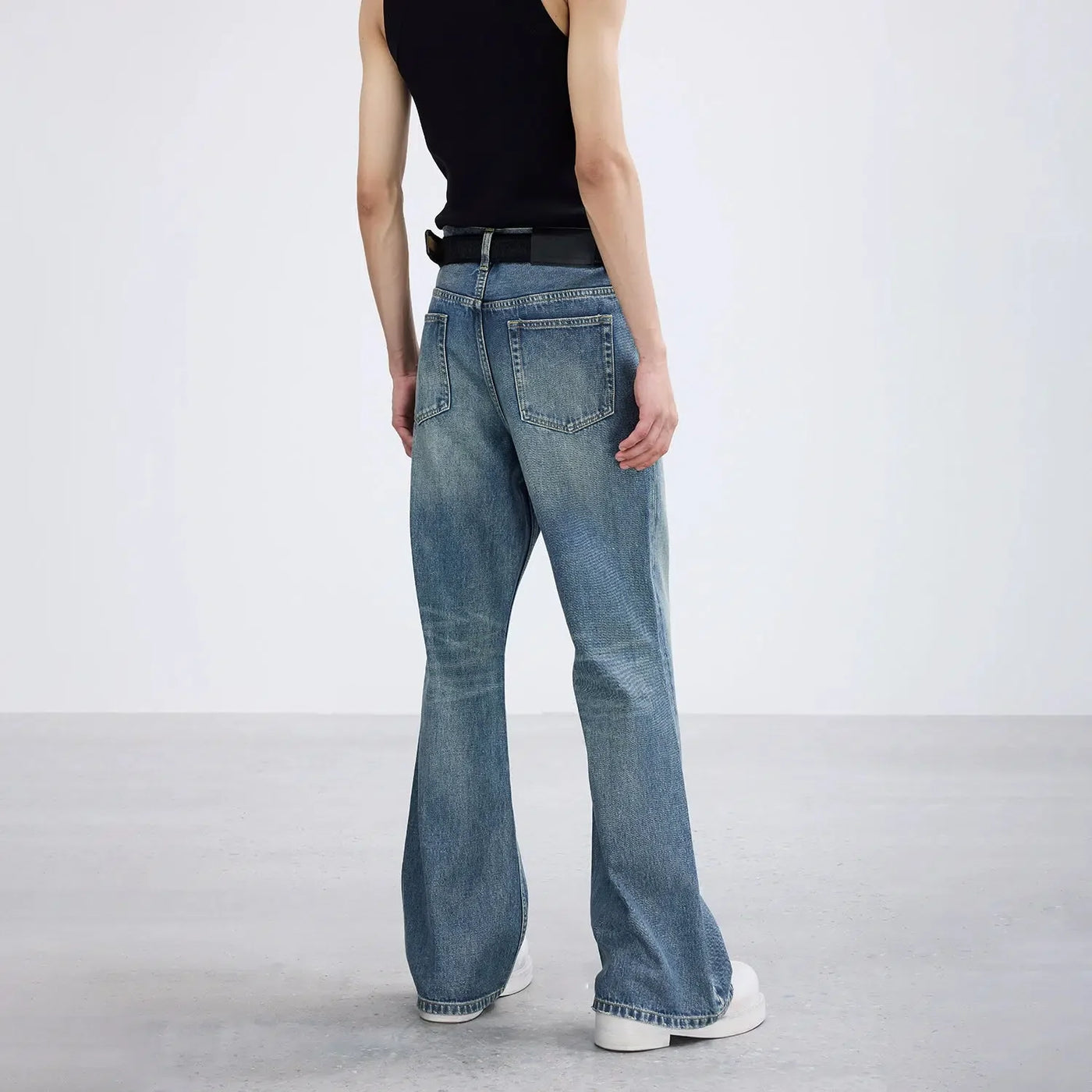 Faded Regular Bootcut Jeans Korean Street Fashion Jeans By Terra Incognita Shop Online at OH Vault