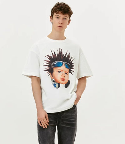 Baby Face Graphic T-Shirt Korean Street Fashion T-Shirt By Made Extreme Shop Online at OH Vault