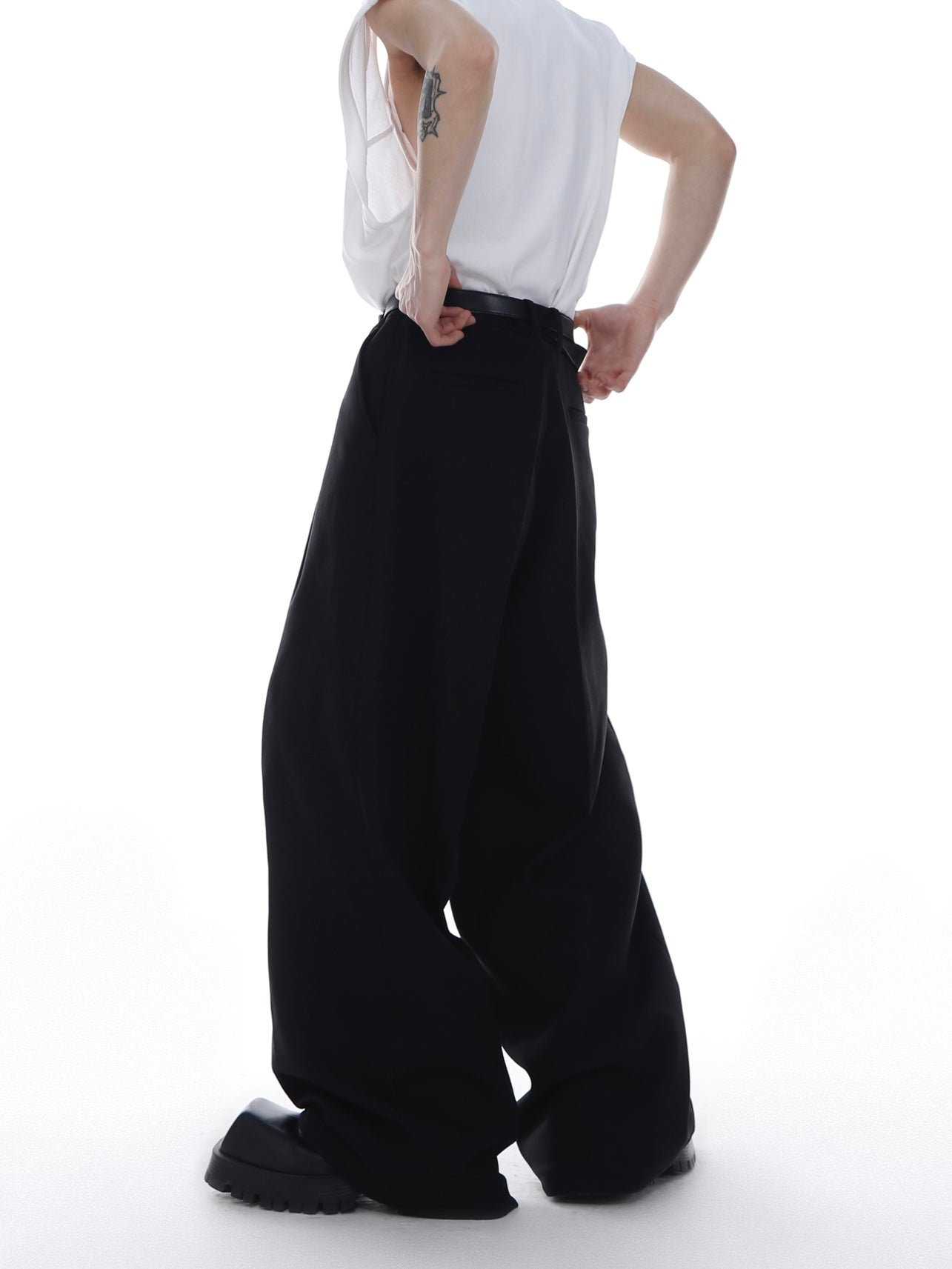 Fold Pleated Trousers Korean Street Fashion Pants By Argue Culture Shop Online at OH Vault