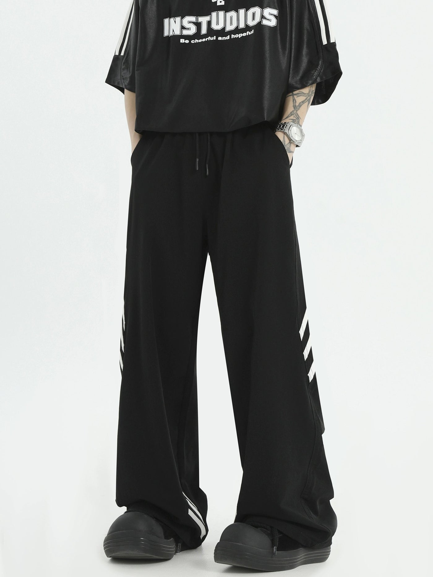 Athleisure Gartered Track Pants Korean Street Fashion Pants By INS Korea Shop Online at OH Vault