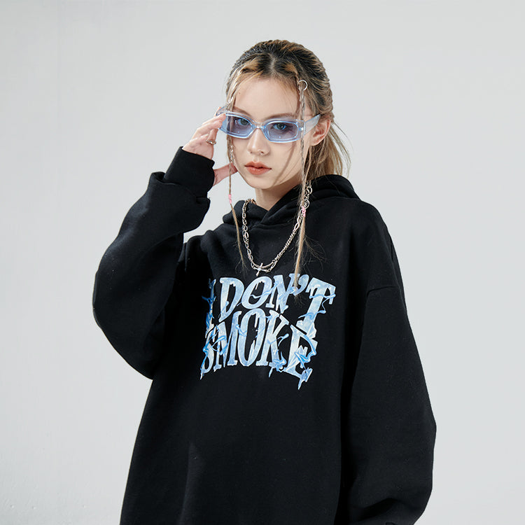 Blue Aura Logo Hoodie Korean Street Fashion Hoodie By Donsmoke Shop Online at OH Vault