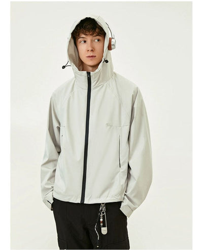 Plain Hooded Mountaineering Jacket Korean Street Fashion Jacket By Made Extreme Shop Online at OH Vault