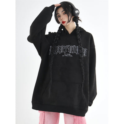 Letter Graphic Hoodie Korean Street Fashion Hoodie By INS Korea Shop Online at OH Vault