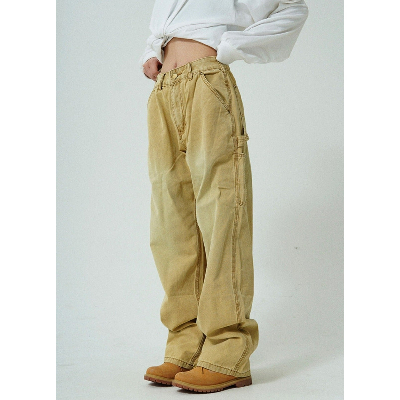 Flared Leg Cargo Pants Korean Street Fashion Pants By Made Extreme Shop Online at OH Vault