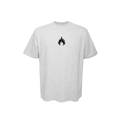 Fire Print T-Shirt Korean Street Fashion T-Shirt By Poikilotherm Shop Online at OH Vault