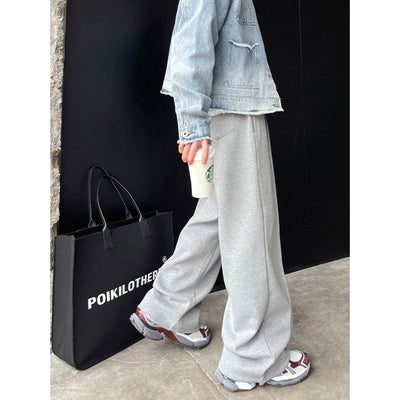 Solid Pleated Sweatpants Korean Street Fashion Pants By Poikilotherm Shop Online at OH Vault