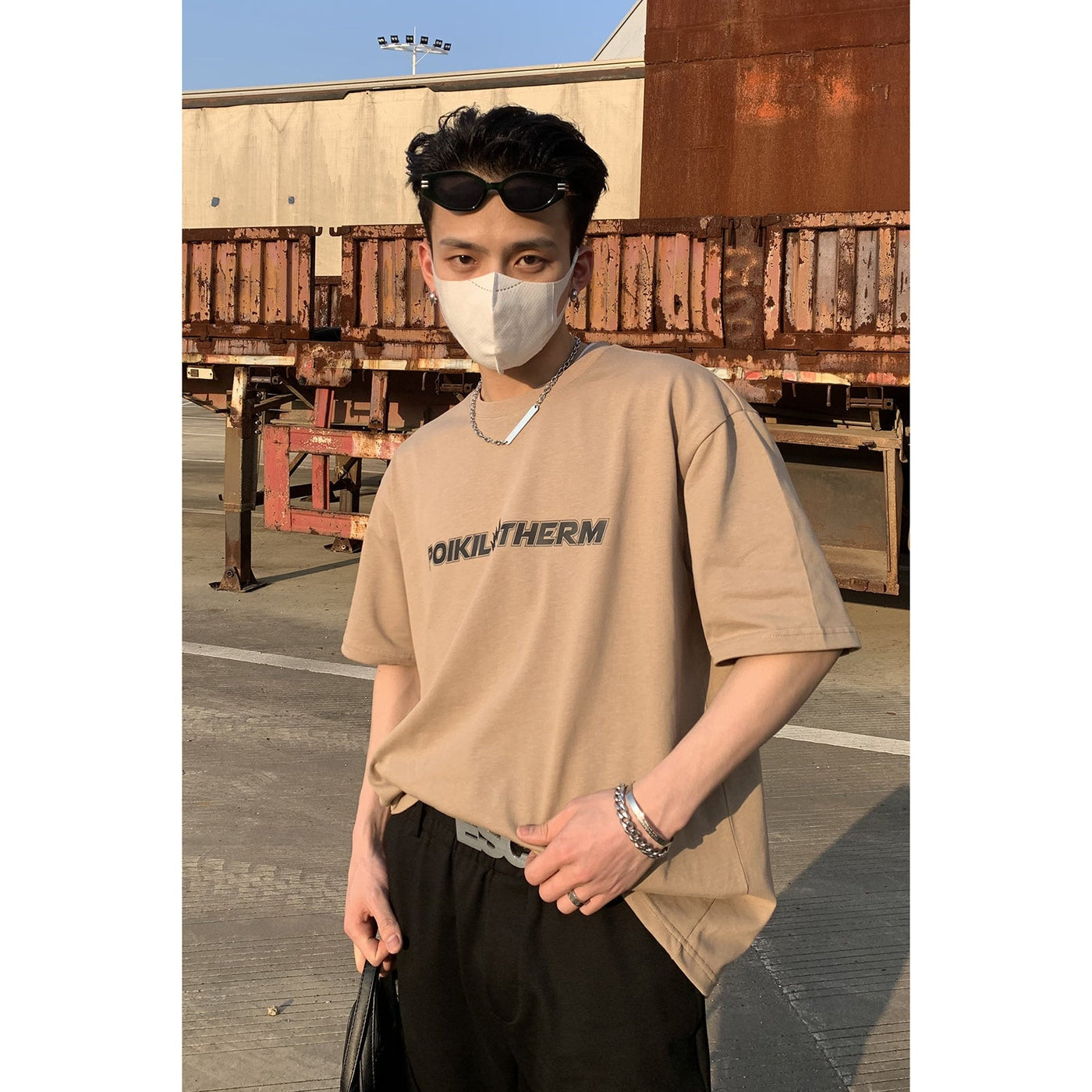 Standard Logo T-Shirt Korean Street Fashion T-Shirt By Poikilotherm Shop Online at OH Vault