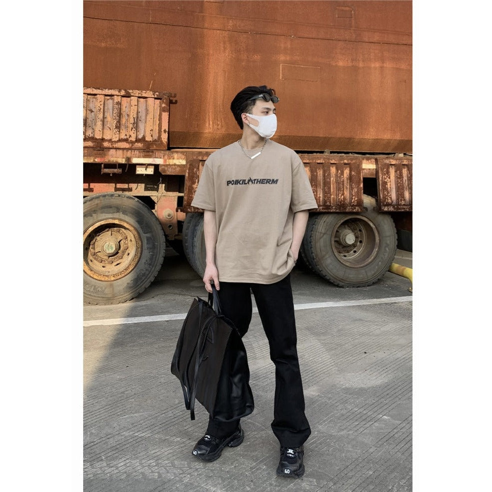 Standard Logo T-Shirt Korean Street Fashion T-Shirt By Poikilotherm Shop Online at OH Vault