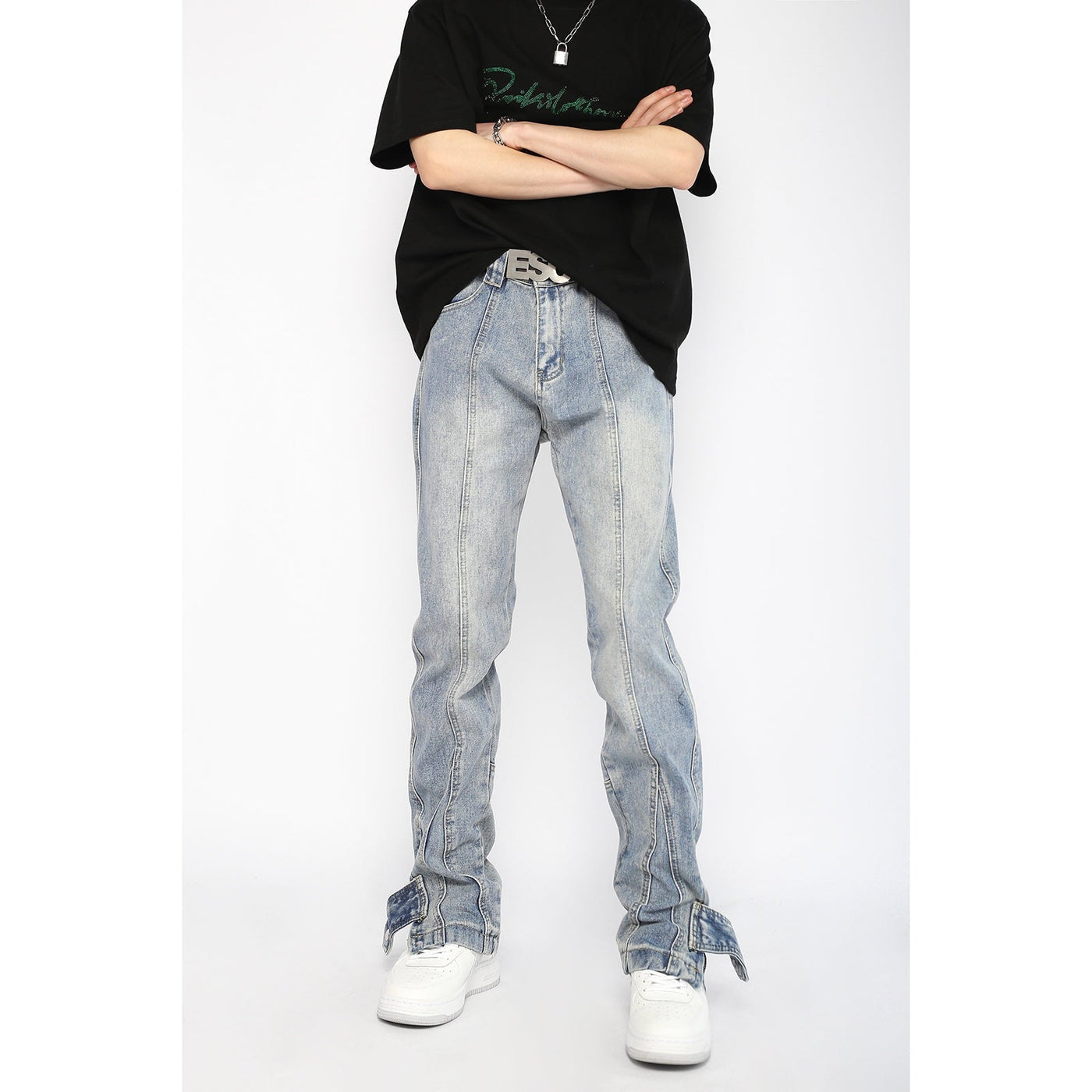 Subtle Fade Jeans Korean Street Fashion Jeans By Poikilotherm Shop Online at OH Vault