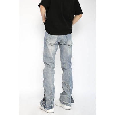 Subtle Fade Jeans Korean Street Fashion Jeans By Poikilotherm Shop Online at OH Vault