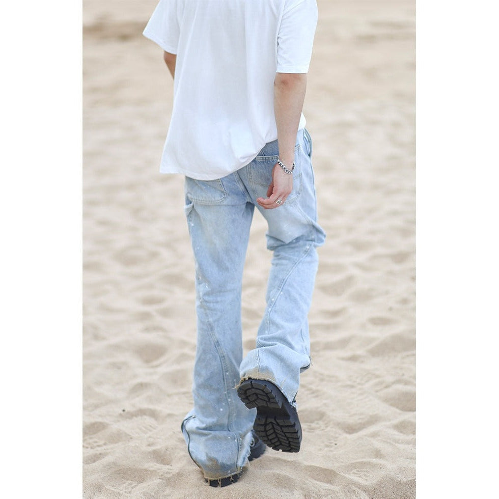 Tattered Hem Style Jeans Korean Street Fashion Jeans By Poikilotherm Shop Online at OH Vault